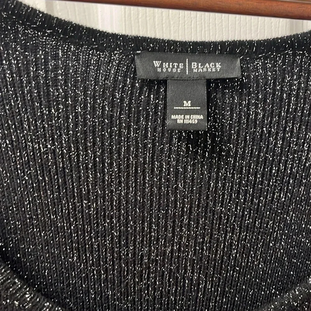 White House black market, midnight, black sparkle, sweater dress size Medium - Picture 4 of 9